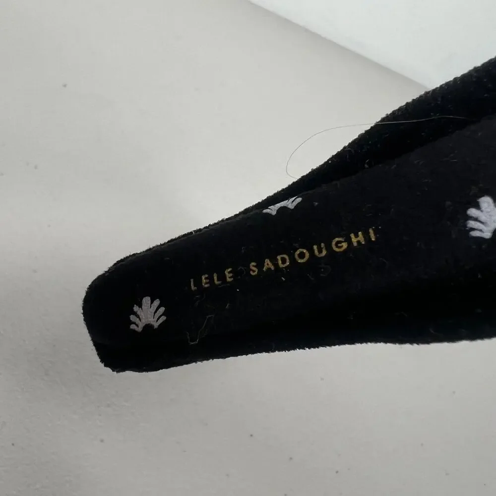 Lele Sadoughi Petite Black Velvet Star Headband